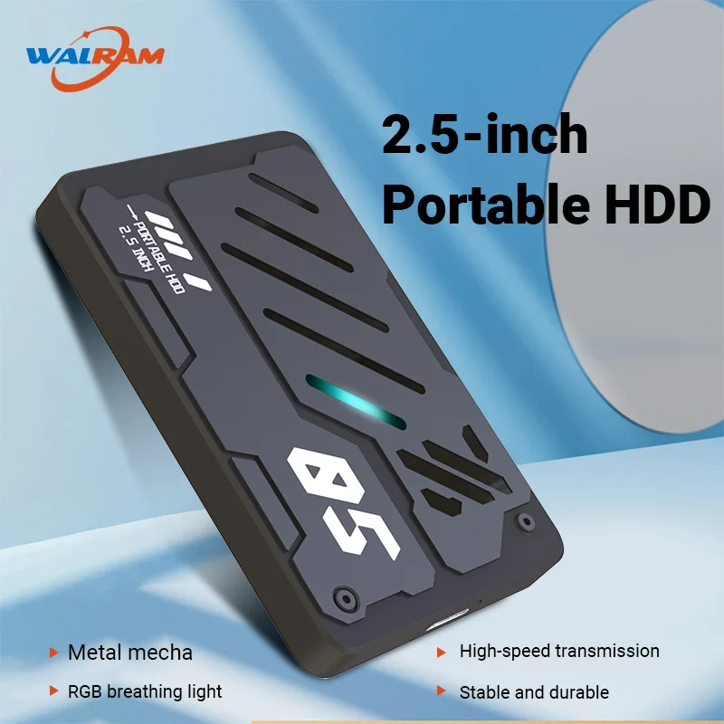 2,5-дюймовий зовнішній жорсткий диск типу C USB 3.0 160 ГБ/250 ГБ/320 ГБ/500 ГБ Портативний ігровий жорсткий диск RGB для ПК Mac Ноутбук Настільний ПК