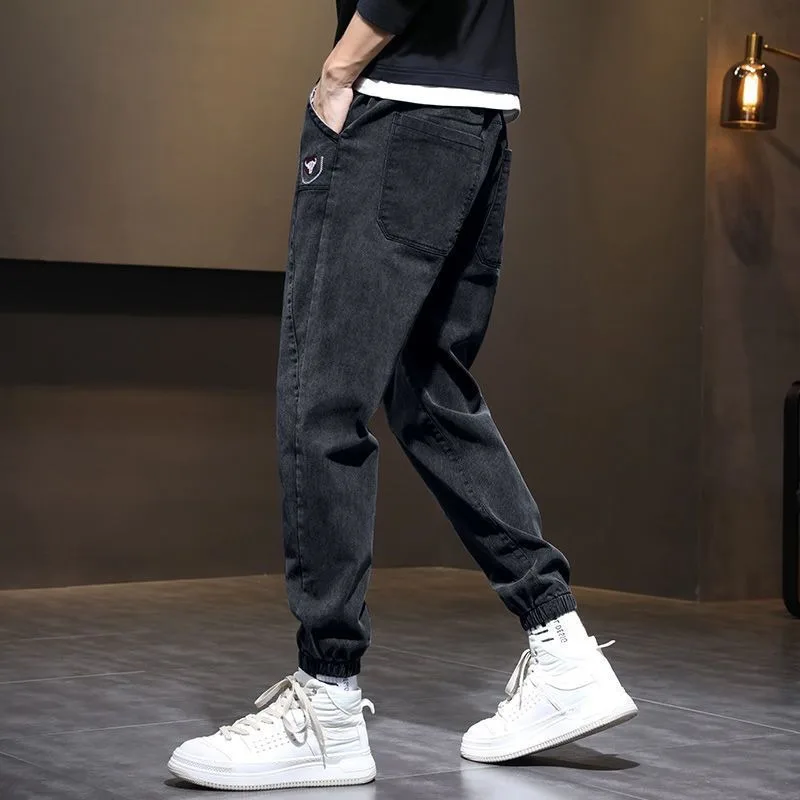 Men Cargo Jeans Denim Jogger Pants Baggy Harem Jean Trousers Plus Size denim pants denim trousers cargo jeans