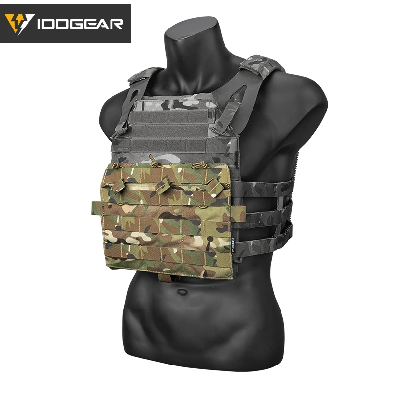 IDOGEAR Tactical MOLLE Panel TRI Pouch For AVS JPC2.0