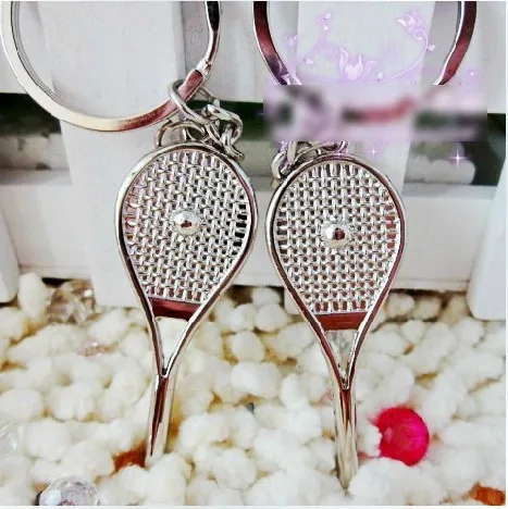 Tennis bag Pendant plastic mini tennis racquet key ring Ornaments sport keychain fans souvenirs key chain gifts