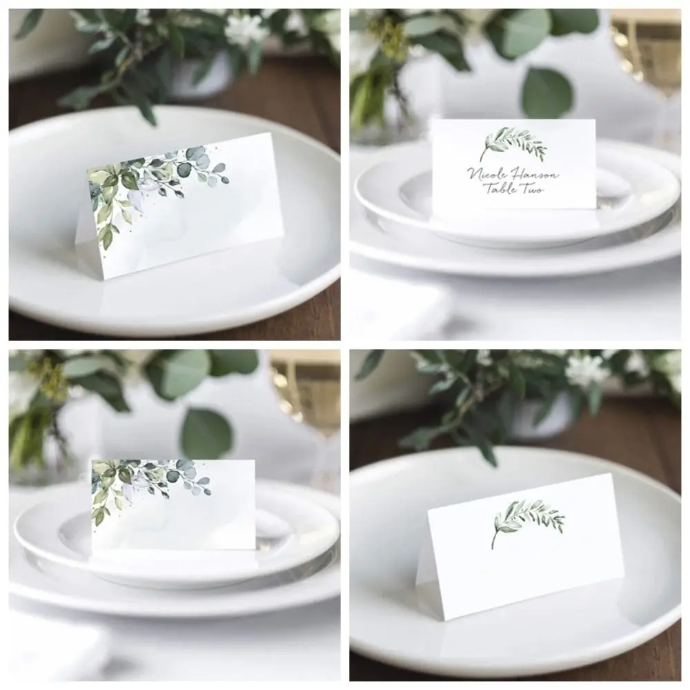 Table Place Cards 10pcs Folded Blank Printing