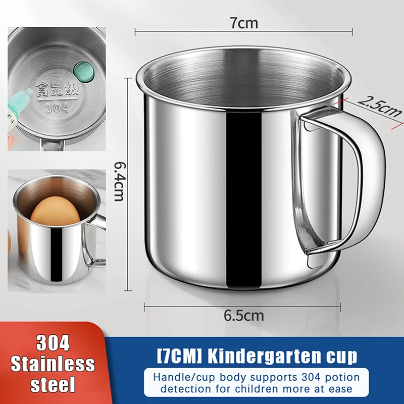 1 adet paslanmaz çelik kahve kupa bardağı saplı 50ml - 260ml taşınabilir seyahat kamp ev kırılmaz içme bardağı