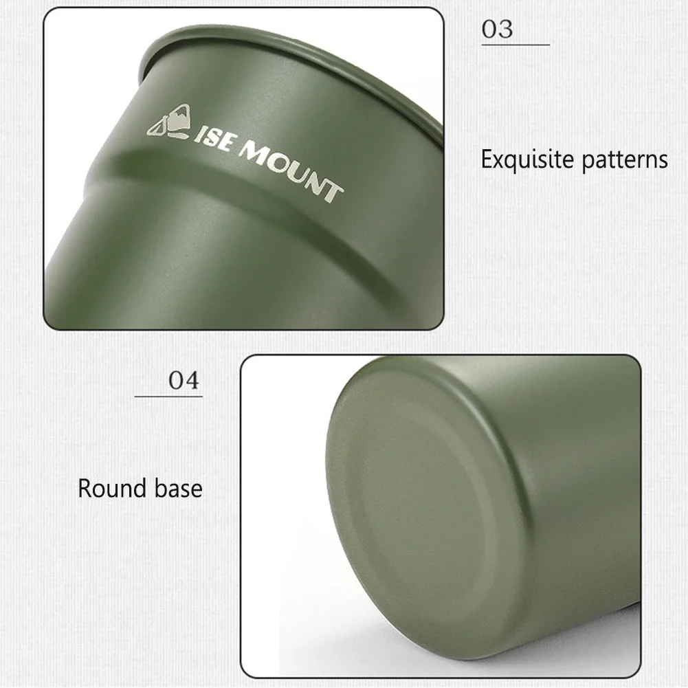 300ML Beer Wine Cups Stainless Steel Camping Cup Coffee Cup Portable Lightweight for Home and Outdoor Use