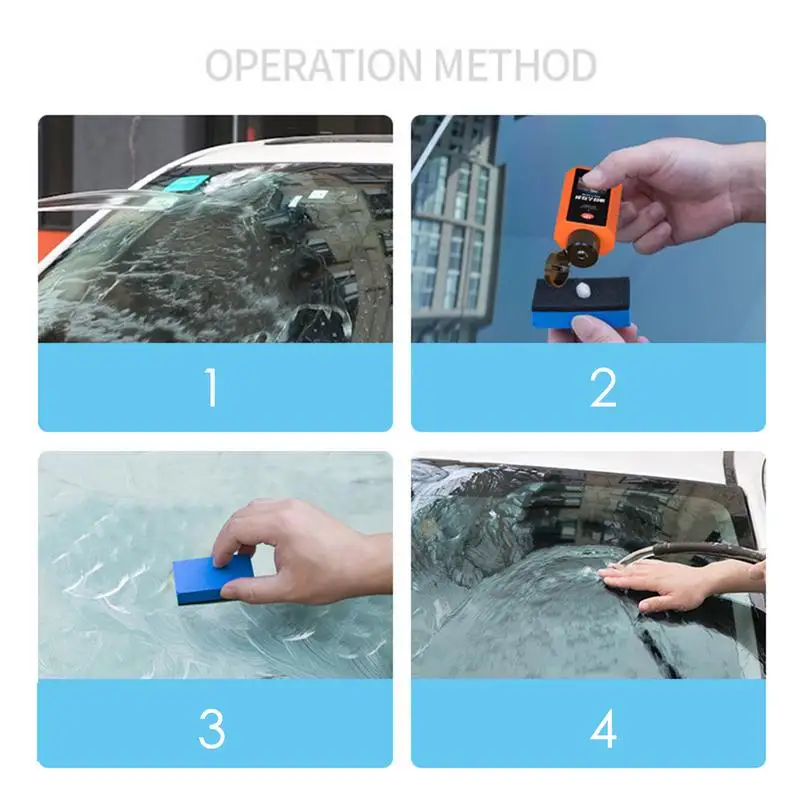 Car Oil Film Cleaner Car Glass Oil Film Removal Cleaner 60ml Restore Glass Clarity Quickly And Easily With Sponge For