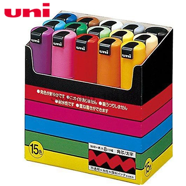 Uni POSCA-Juego de rotuladores PC-8K, bolígrafo de pintura de grafiti para  póster publicitario, pintura artística de graffiti, PC-17K - AliExpress