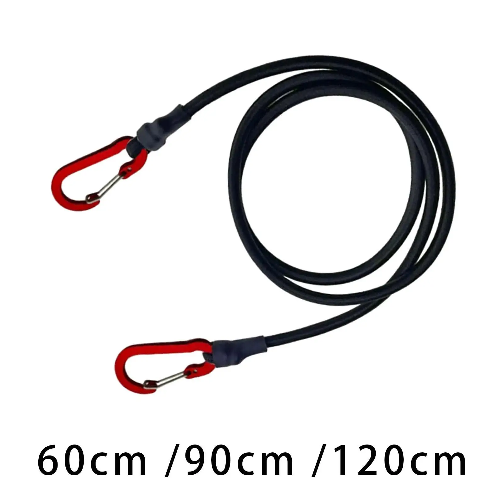 Elastic Strap Carabiner Bungee Cord Fixed with Hooks Tying Rope Strong Bungee Straps Luggage Rope Cord For Hiking Travel cargo straps cargo tie down strap tie down straps lashing strap bungee straps