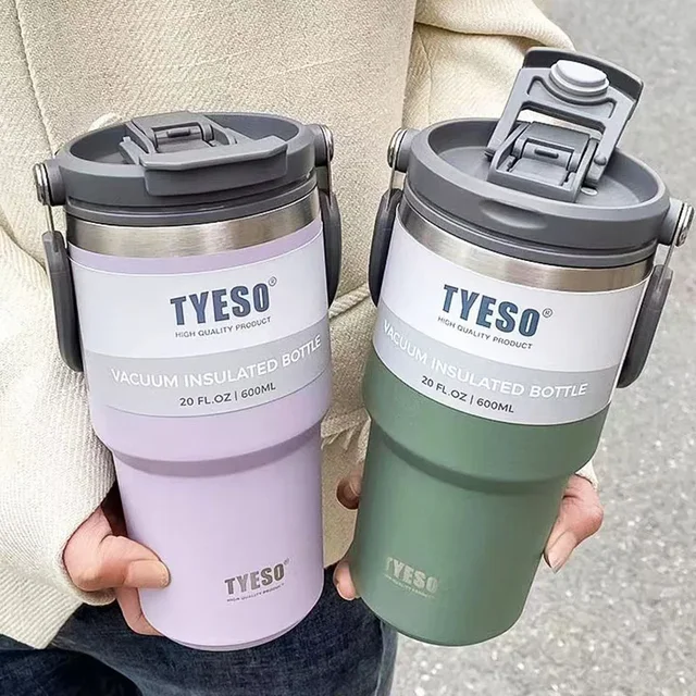 Tyeso Coffee Cup Thermos Bottle Stainless Steel Double-layer Insulation Cold And Hot Travel Mug Vacuum Flask Car Water Bottle 2