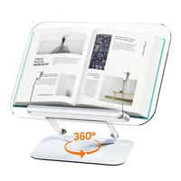 Adjustable Reading Stand360360-Degree Rotating Book Stand Foldable Desktop Bookshelf Elastic Clip Page Neck Protection Book Stan - Image 6