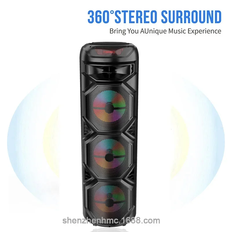 音 T2 3箱セット 3000W Peak Power 12 Inch Trolley Fashion Colorful Lighting