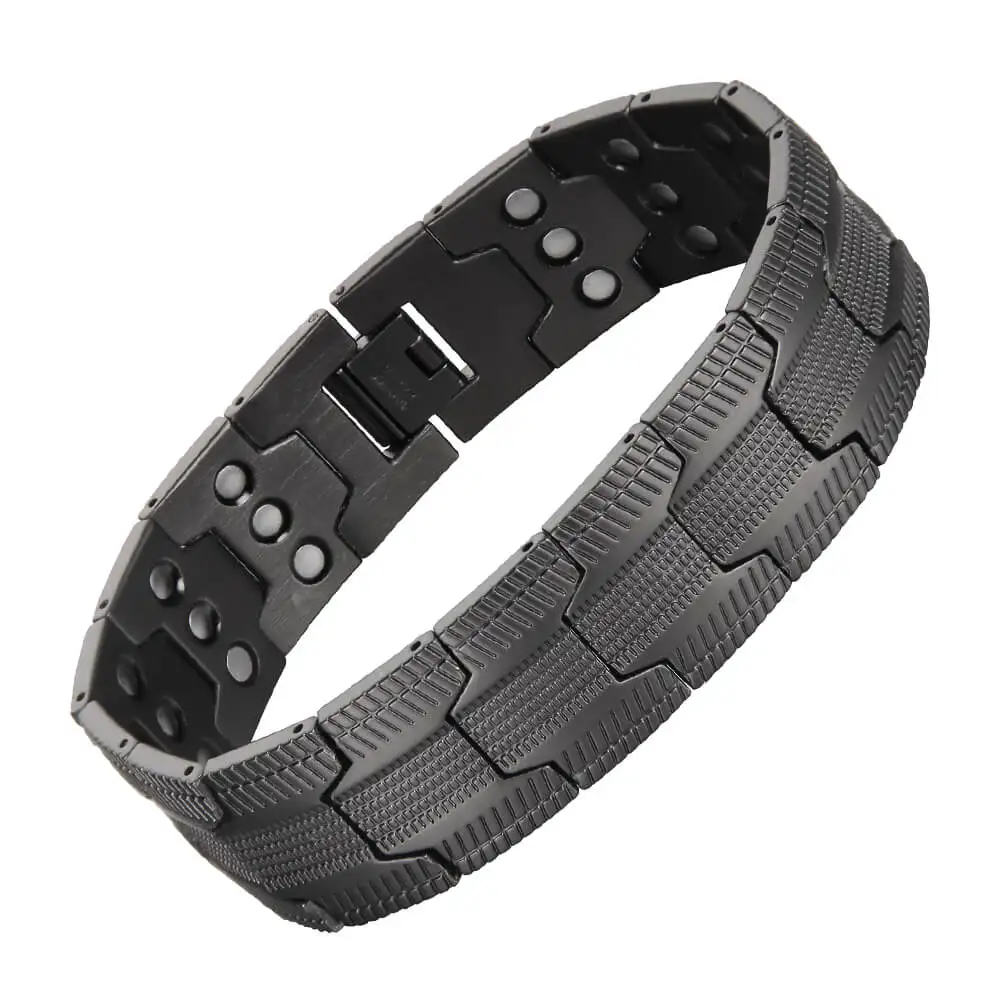 Braccialetti da uomo in rame di forza 3X Bracciale magnetico in rame puro con magneti al neodimio a 3 file Regali di lunghezza regolabile per uomo  36