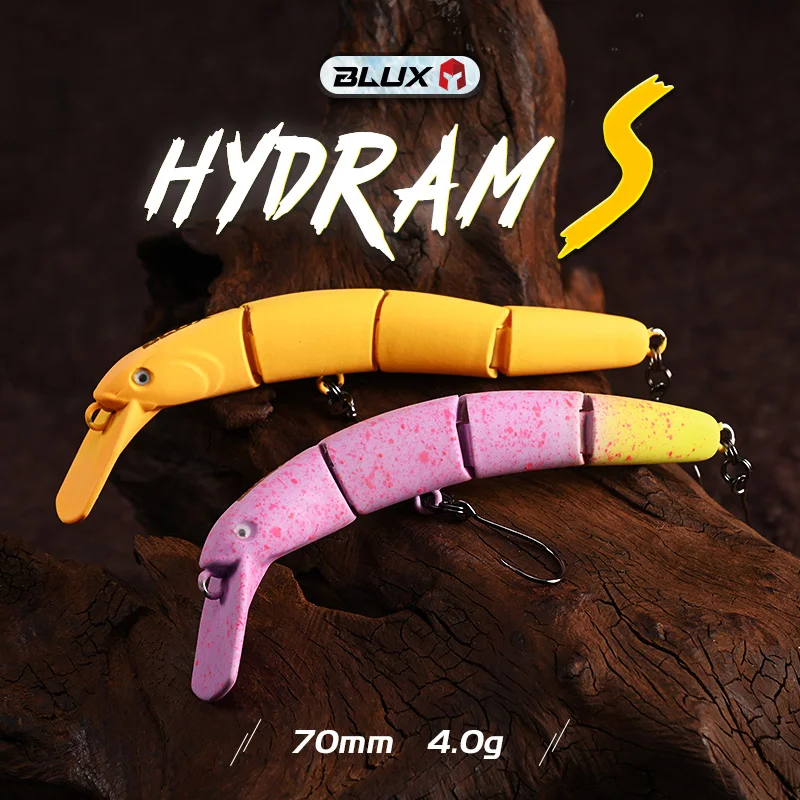 BLUX HYDRAM-S Joint Minnow 70mm 4g 0.2-0.6m Fishing lure Sinking Crank Wobbler Area Trout  Stream Freshwater Bait Gear 3