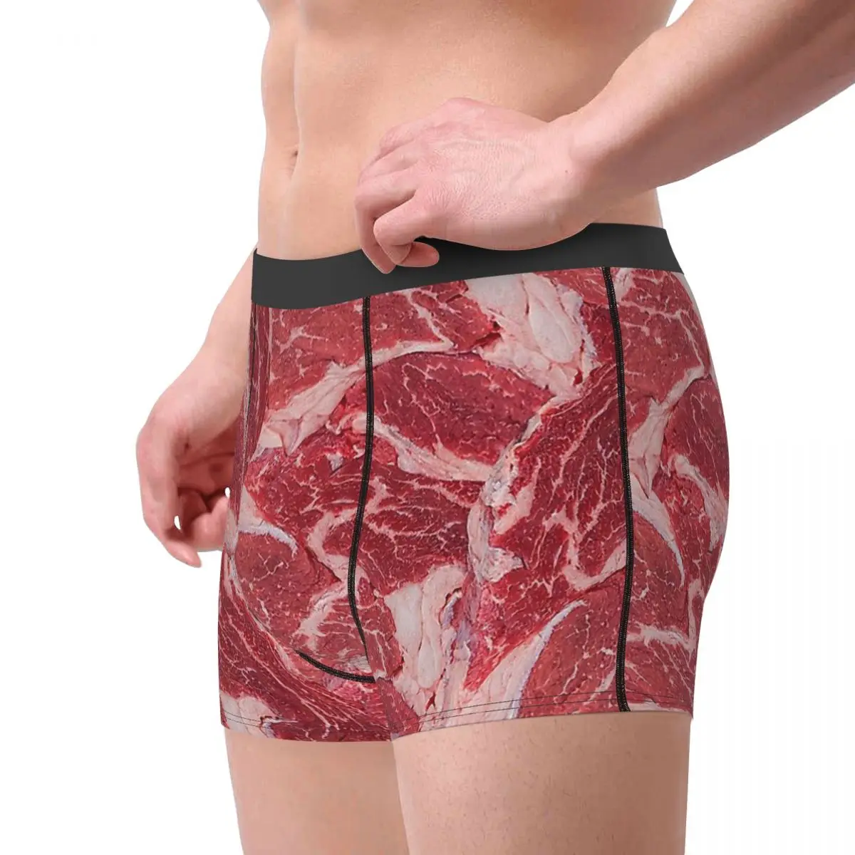Meat Food Meme Underpants Homme Panties Man Underwear Sexy Shorts Boxer  Briefs