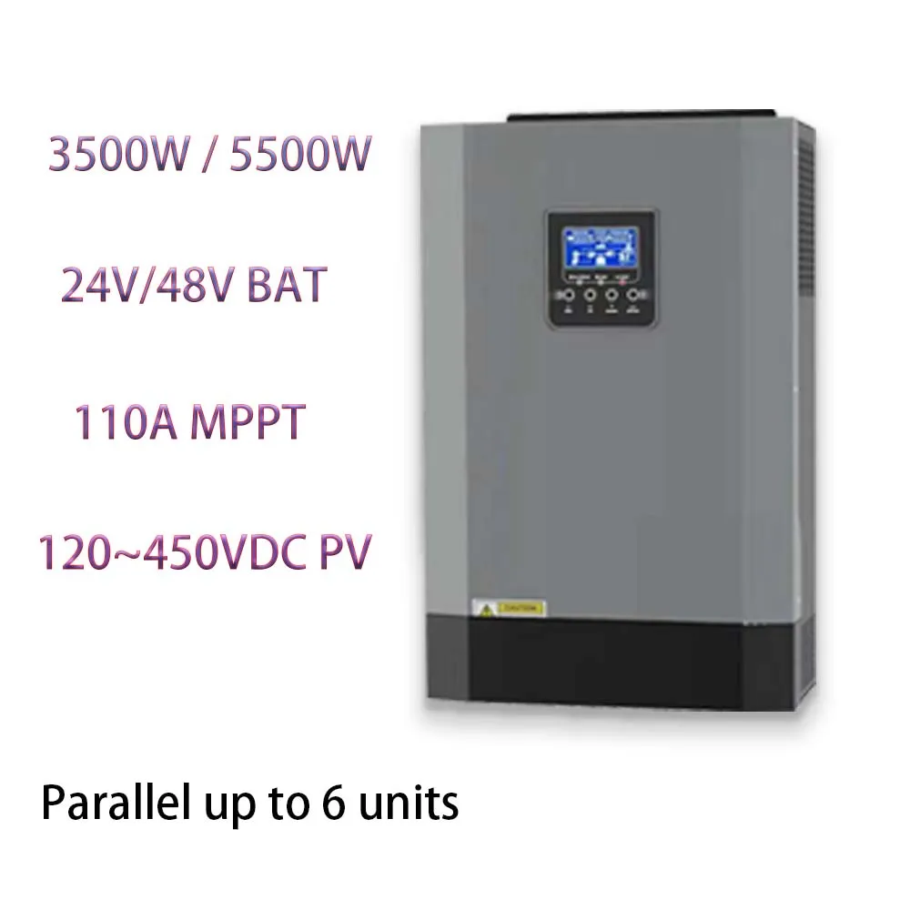 

Solar Inverter 3500W 5500W Off Grid for Home Use 24V 48V Battery 110A MPPT 230VAC Output PV Charge Power Inverter Pure Sine Wave