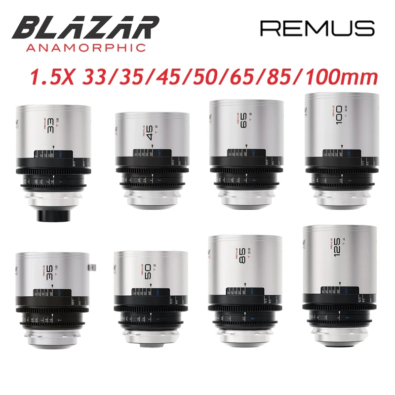 GREAT JOY BLAZAR REMUS 33/35/45/50/65/85/100mm 1.5X 3:2 풀프레임 아나모픽 렌즈 (캐논 EF PL 마운트용)