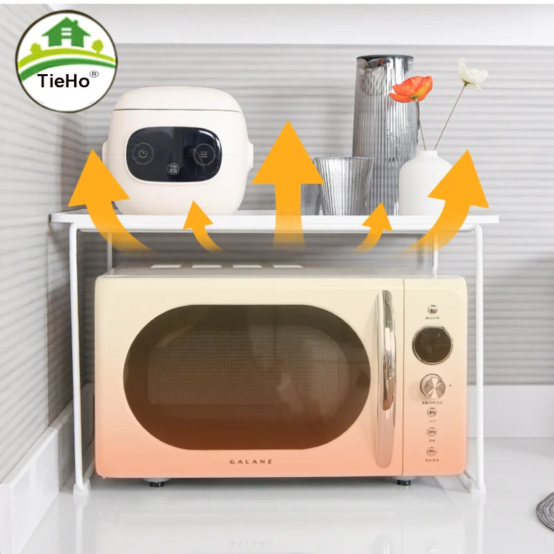 Kitchen Microwave Oven Shelf With Tray Space Saving Tabletop Sundries  Storage Rack Portable Storage Holder Home Accessories - AliExpress