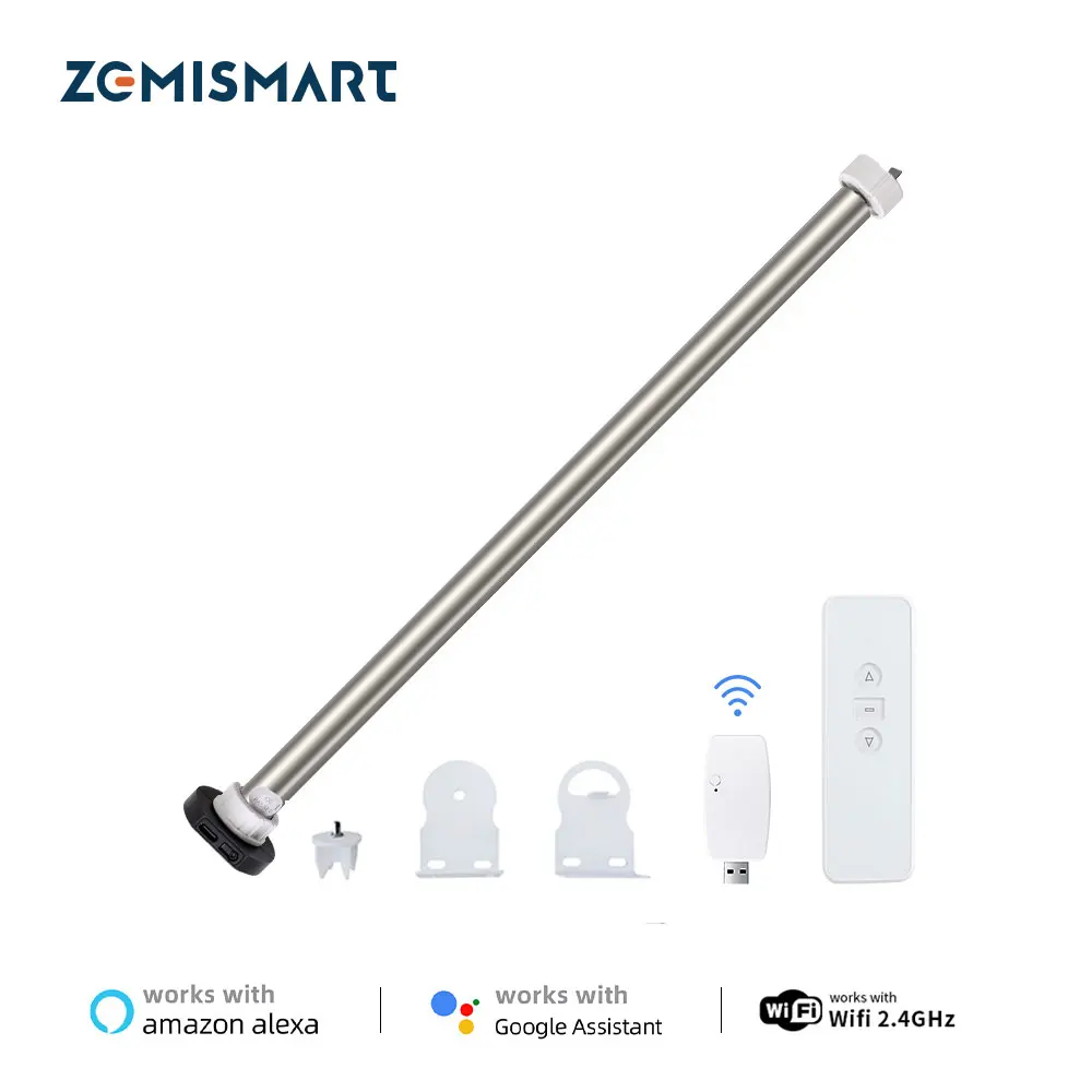 Motore Ombra A Rullo Wifi Zemismart Tuya Per Tubo 17Mm 25Mm Batteria Integrata Motore Cieco Smart Life Alexa Google Home Alice Work