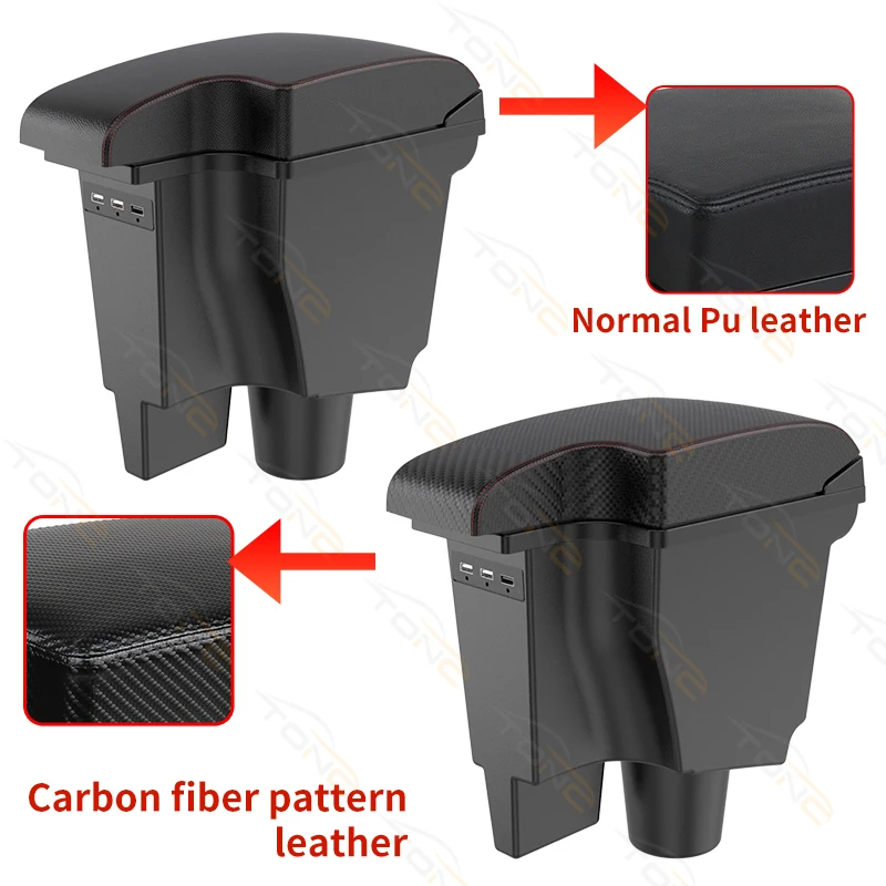 Car Armrest Box center console armrest car armrest box armrest box for 2011~ Toyota Aqua Internal Modification USB Charging Storage