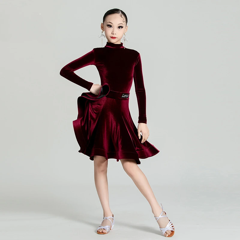 Dance Skirt Autumn and Winter Art Examination Grade Examination Big Swing Skirt Professional Competition Ice Velvet Required Costume Perform
