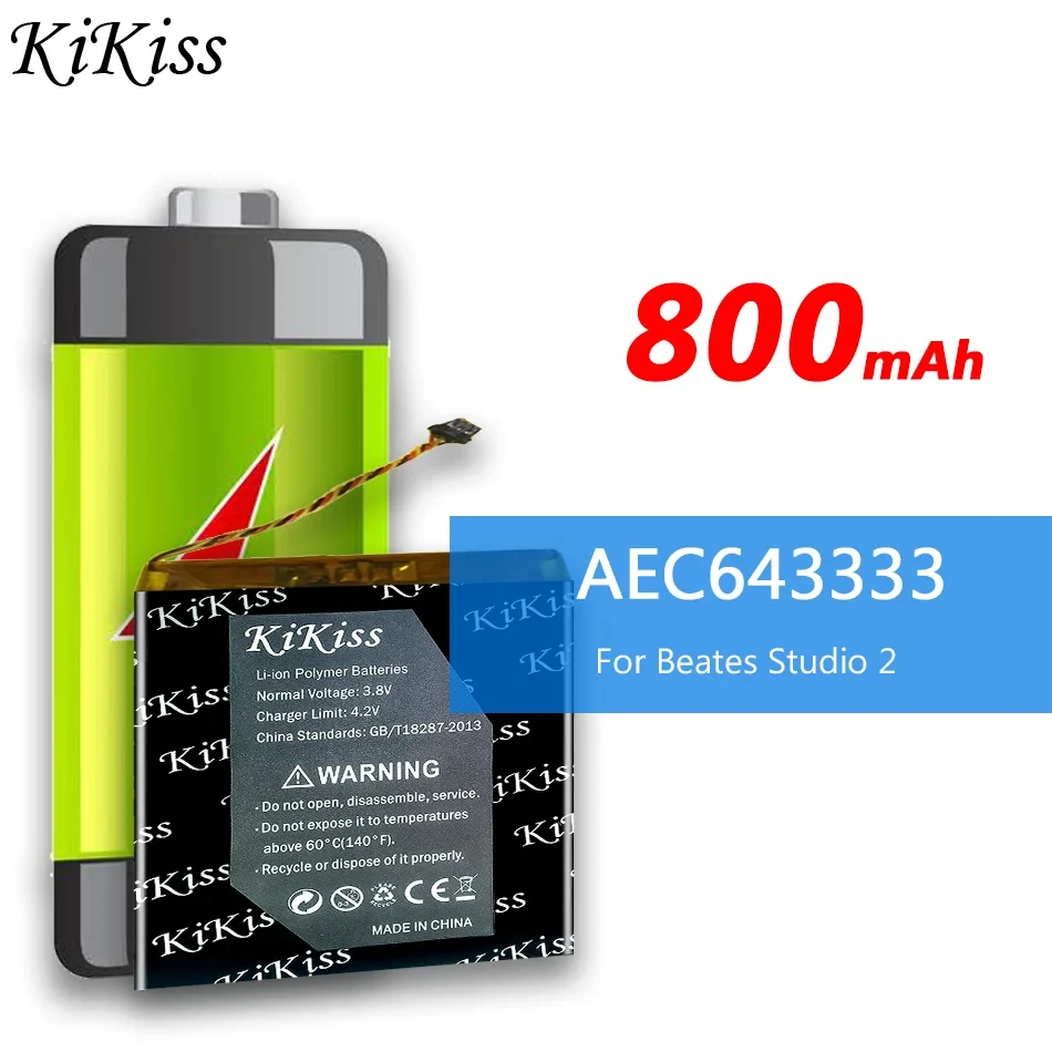 Batteria Kikiss Aec353535 Aec643333 Per Beats Solo 3.0 2 3 Auricolare Bluetooth Wireless Solo2 Solo3 Studio 2 2.0 3.7V Pa-Bt05