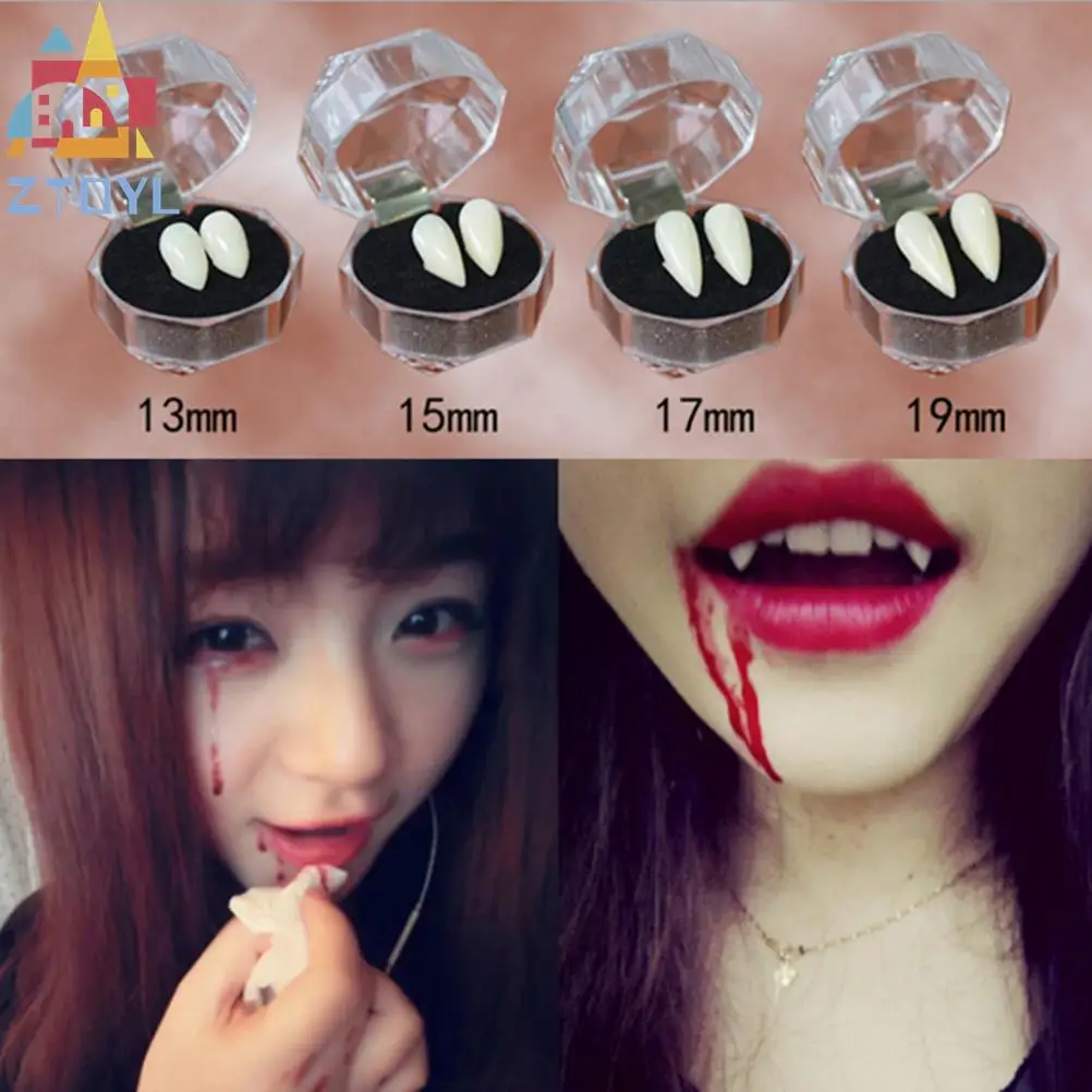 

Horrific Dress Vampire Teeth Halloween Party Dentures Props Vampire Zombie Devil Fangs Teeth Practical Jokes Gag Toys