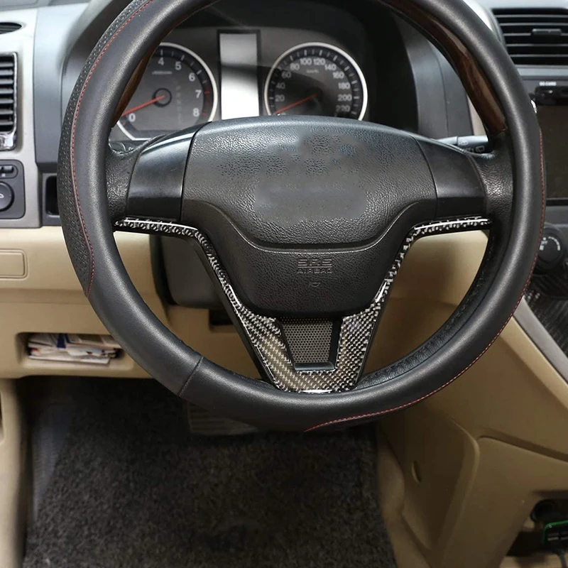 

3D Наклейка для Honda CR-V 2007-2011 из мягкого углеродного волокна, панель рулевого колеса, чехол, рамка, отделка, аксессуары для интерьера автомобиля