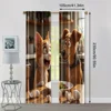 2pcs, Contemporary Curtains 2D print Surprised Dog & Cat with Eggs Machine Washable Polyester (without rod) Home Decor Use for 4