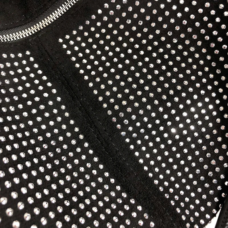 Punk Style Shoulder Bags For Women Rivet Female Packages Fashion Designer Handbags 2023 New Vintage Bags Shiny Casual Totes