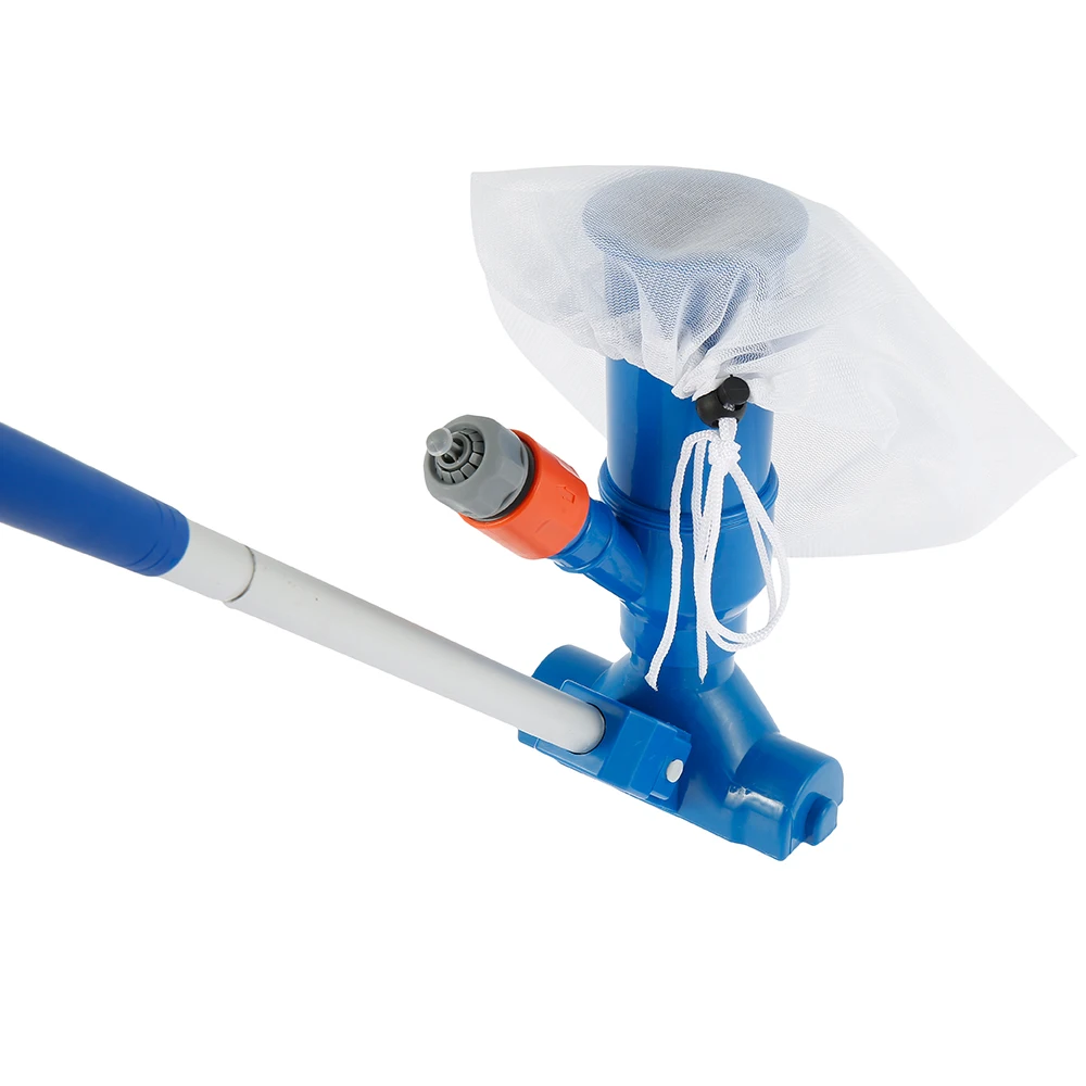 Pool Cleaning Kit Pool Jet Vacuum Cleaner Kit with Pool Skimmer Net Detachable Poles Pool Maintenance Set for Ground Swimming