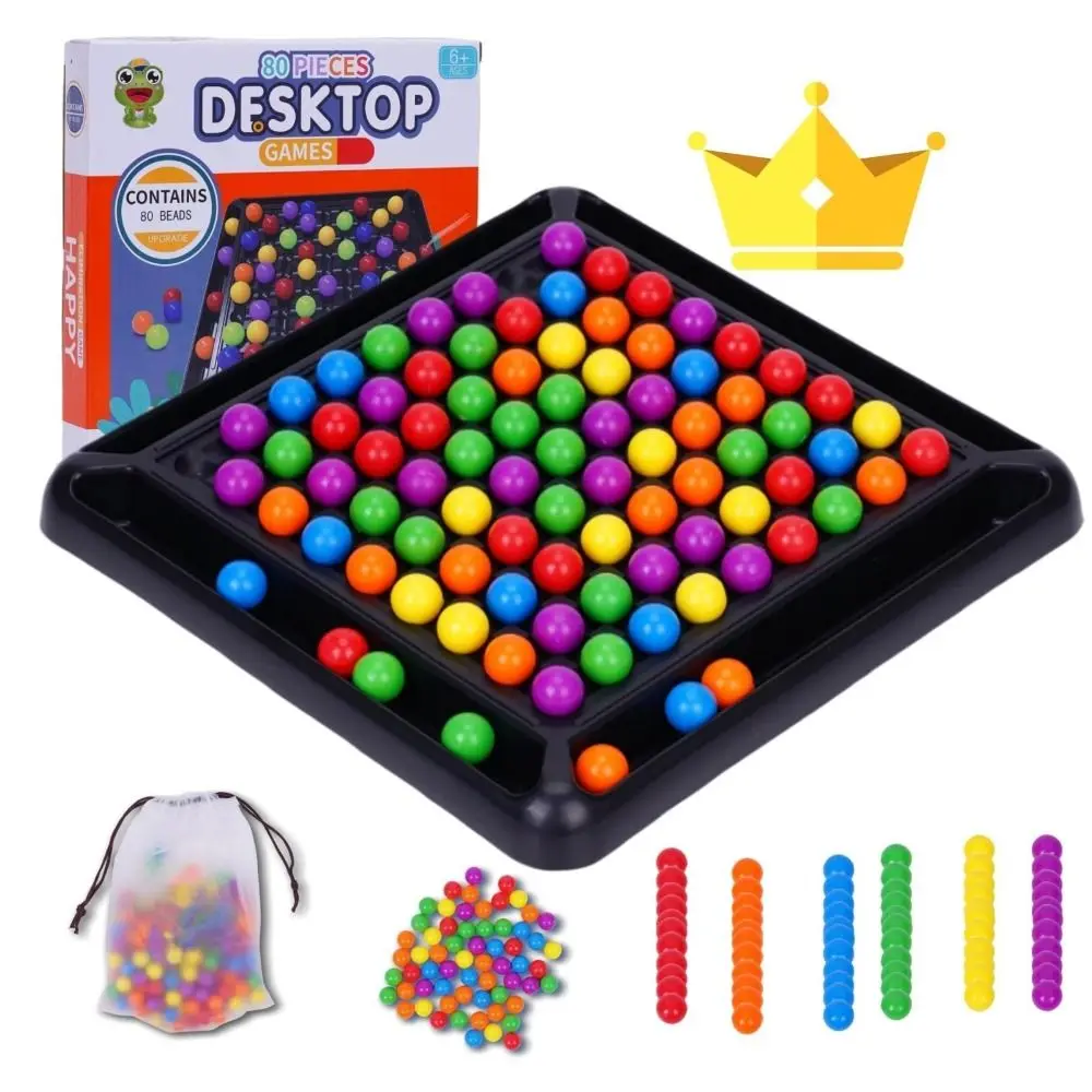 Plastic Intellectual Chessboard Parent-child Intelligent Brain Game Board Game Rainbow Ball Matching Toys Interaction Puzzle Toy