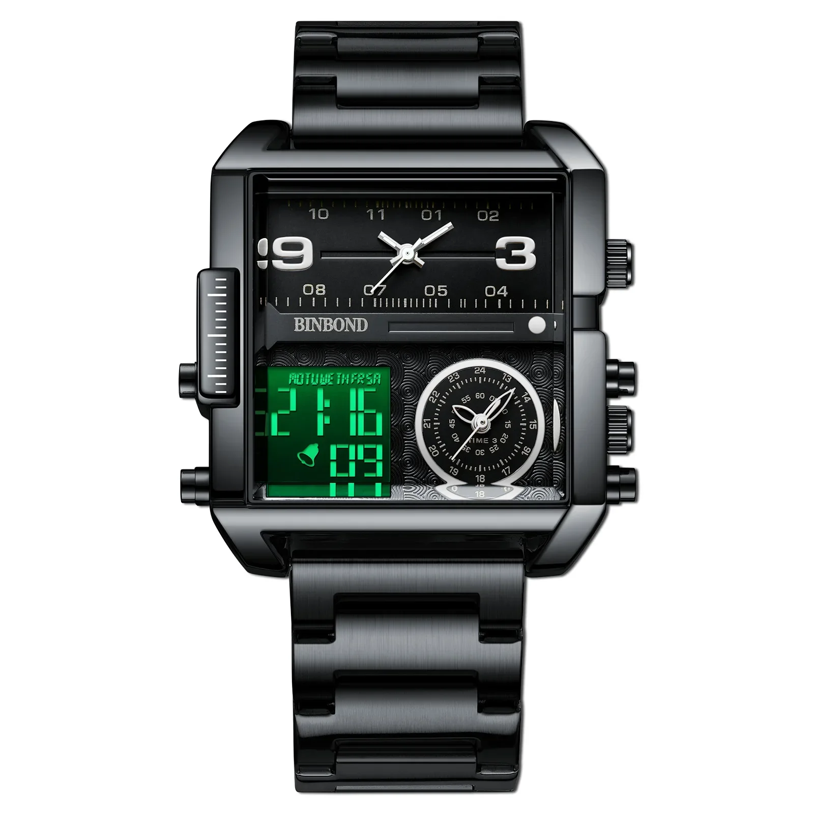 Watch Oversized Dial Multi-Function Sports Quartz Watch Men's Table Men's Watch Fashion Men's