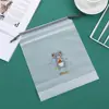 Cartoon Animal Storage Bags Transparent PE Travel Bundle Pocket Hanging Bags Shoes Package Drawstring Bag 4