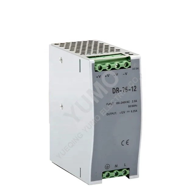 

YUMO Din Rail DR-75-12 75w din Rail импульсный источник питания