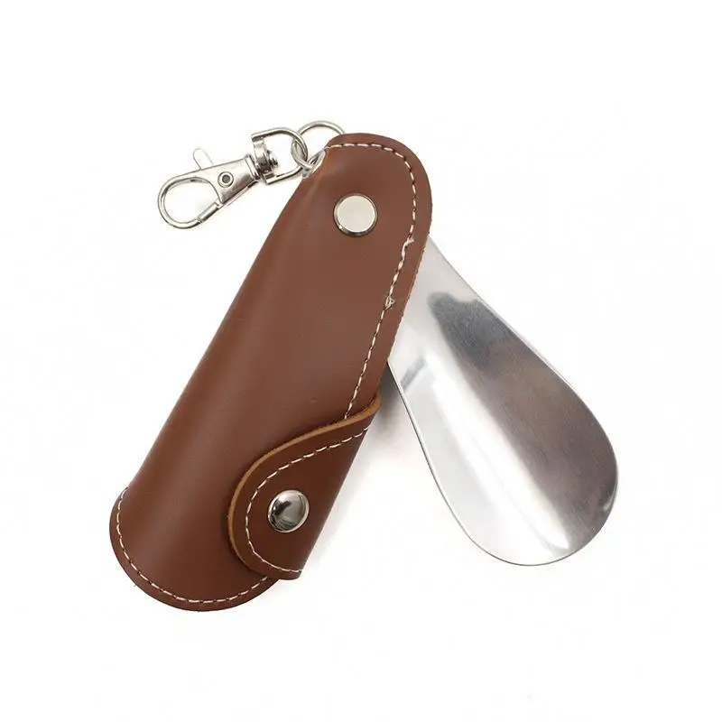 Travel Shoe Horn Keychain Stainless Steel for Portable Short Shoehorns