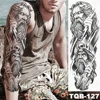 Large Full Arm Sleeve Waterproof Temporary Tattoo Sticker Anubis Egypt Time Eagle Rose Flower Fake Tatoo Body Art Men Women Leg 3