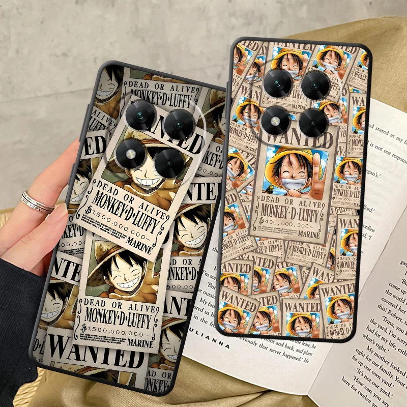 One Piece Wanted Notice Black Soft Phone Cover Case
