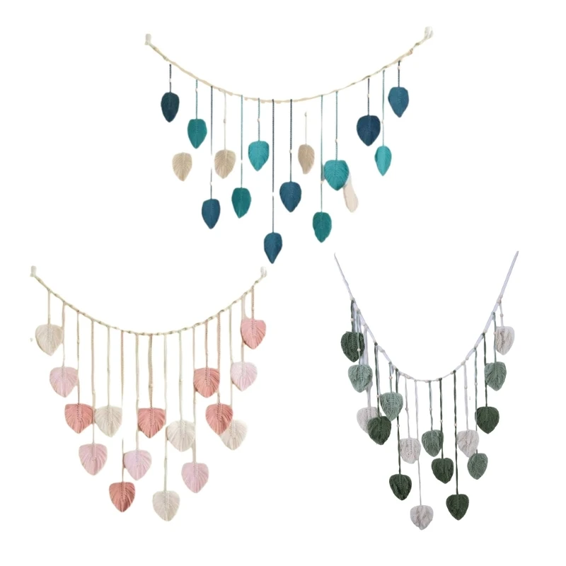 

Leaf Macrames Tapestrys Wall Tapestrys Home Decorations Macrames Wall Hangings Home Decors DXAF