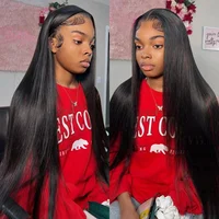 18 Inch 200 High Desity 13x6 13x4 HD Lace Front Human Hair Wigs Pre Plucked For Women Bone Straight Human Hair Lace Frontal Wigs 1