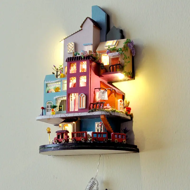 

DIY Dollhouse Miniature Dollhouse European Garden Building Kit Toys for Children Birthday Gifts
