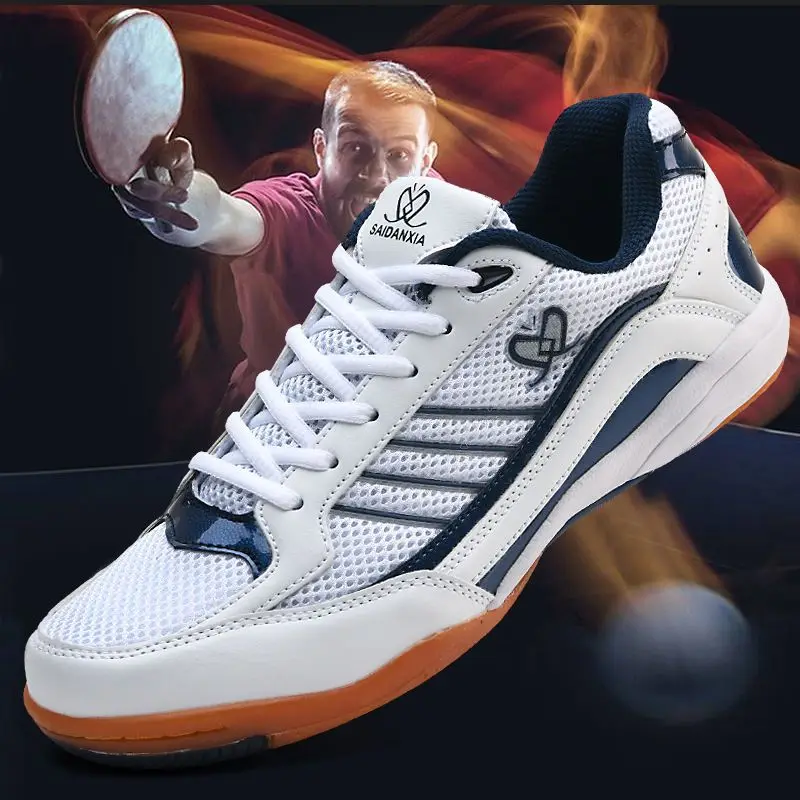 Professional Men Tennis Sneakers Breathable Table Tennis Shoes for Women Light Training Non Slip Outdoor Sneakers