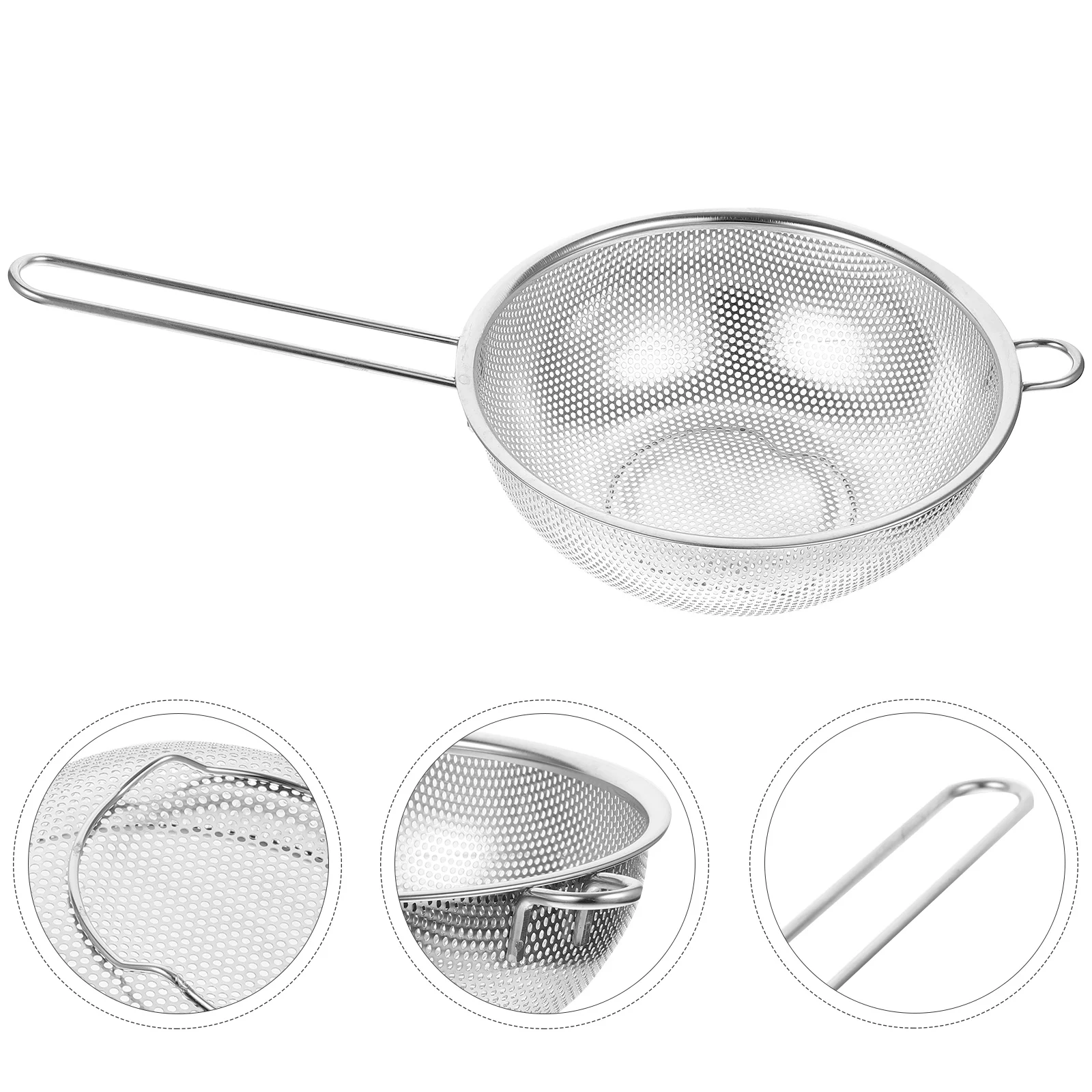 

Strainer Colander Basket Steel Mesh Stainless Kitchen Spoon Rice Strainers Skimmer Bowl Vegetable Handle Washing Things for