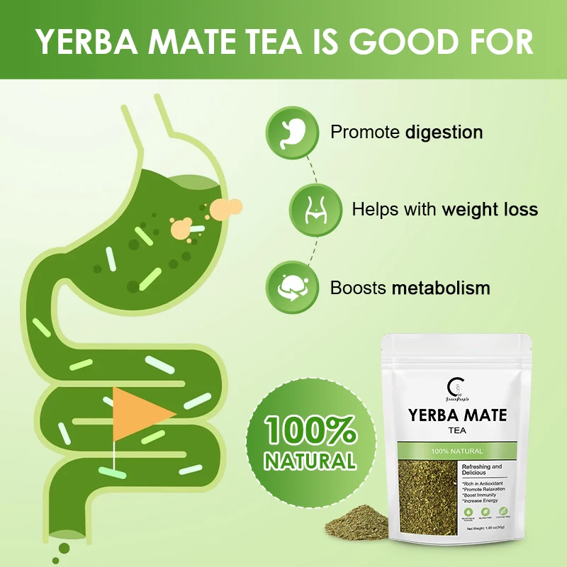 Yerba Mate Tea-Bags Organic Supports Cardiovascular & Digestive Systems Rich In Antioxidants and Plant Nutrients yerba mate tea bags