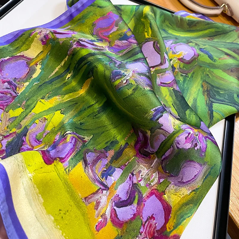Decorative 100% Real Silk Scarf 53cm Square