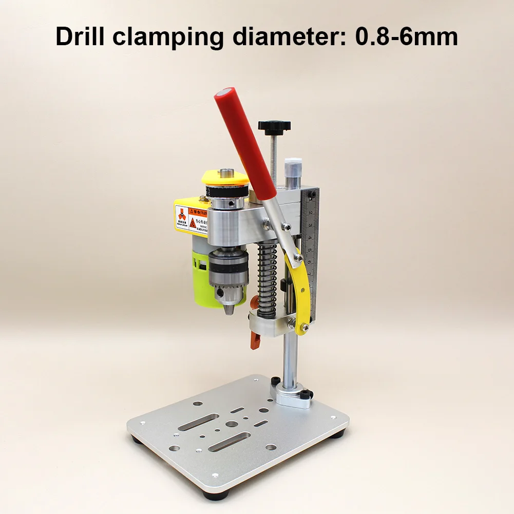 Precision CNC Table Drilling Machine Mini Drill Press Portable Benchtop Driller B10 Chuck DIY Metal Wooden Jade Crafts Tool 4