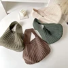 Kids Boys Girls Cute Hand Bags 2024 New Fashion Children Knitted Shoulder Bags Baby INS Solid Hand Bags Japanese Korean Style 3