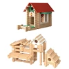 Brand New Natural log Children's Early Education Educational Building Blocks Small House Construction Assembly Game Toys
