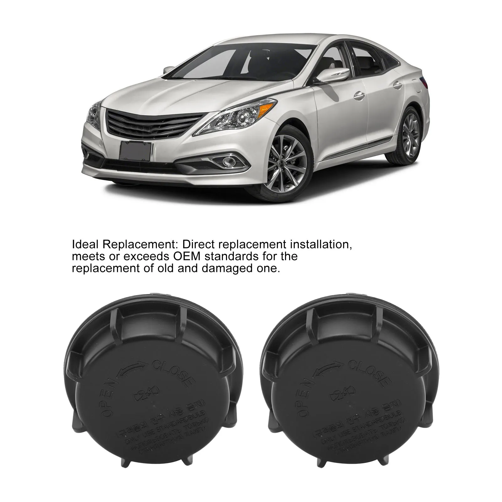 Headlight Dust Cap 2Pcs Head Lamp Dust Cover ABS 921402D000 Replacement For Kia Sportage Sedona Sorento For Hyundai Sonata headlight dust cover headlight cover headlight lens cover