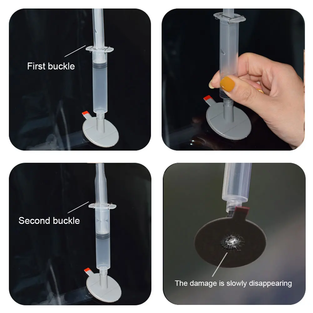 Car Windshield Repair Resin Kit Tools Windscreen Break Scratch Restoration Protective Stickers Glass Cleaner Care No Trace Wash 5