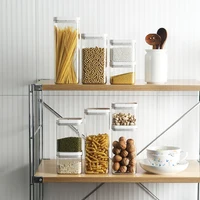 Clear Plastic Storage Jar with Airtight Seal for Kitchen Snacks Cereals Beans 3