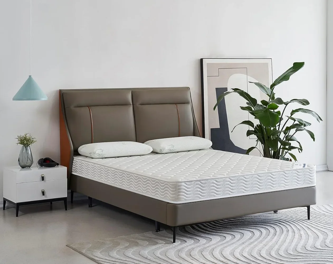 Oliver & Smith Queen Mattress - 6 Inch Hybrid Queen Size Mattress with Pocketed Coil Springs with High Density & Comfort 3