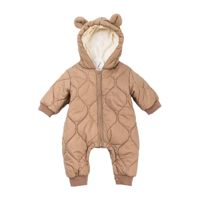 

Newborn Baby Romper Winter Thicken Cotton Jumpsuit Infant Onesie Fleece Lining Hooded Rompers for Boy Girl Clothes Kids Outfit